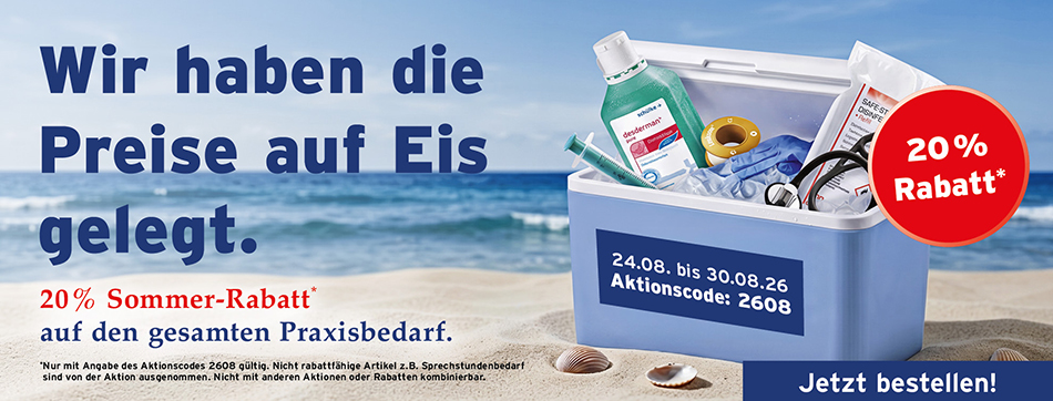 postkarte, rabatt, sommerrabatt, mediquick, praxisbedarf