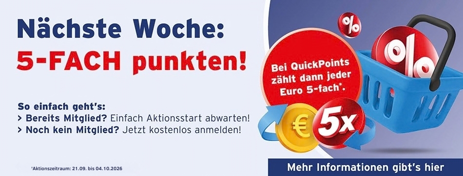 bonusprogramm, punkte sammeln, quickpoints, mediquick, kundenprogramm, kundentreueprogramm, 5fach aktion