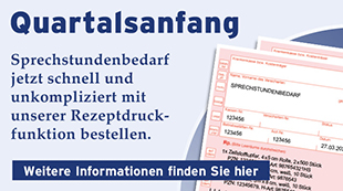 Nutzen Sie unsere neue, integrierte Rezeptdruckfunktion, um schnell und unkompliziert Rezepte für die Abrechnung mit der Krankenkasse zu erstellen, quartalsanfang, sprechstundenbedarf, rezepte, pflaster