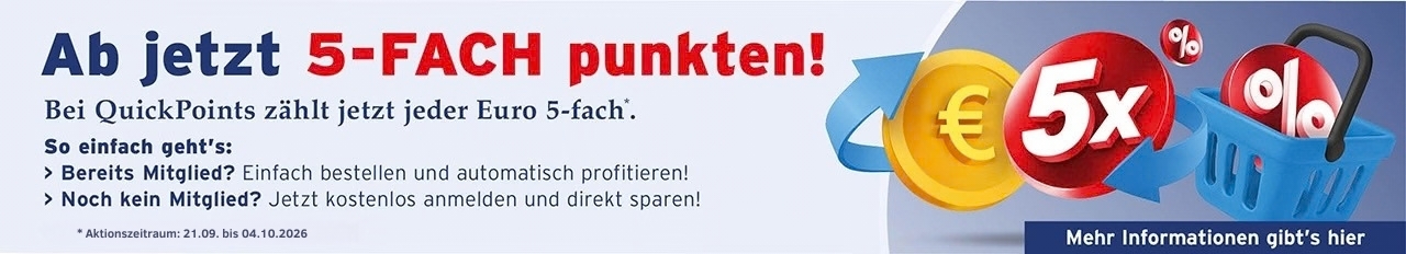 bonusprogramm, punkte sammeln, quickpoints, mediquick, kundenprogramm, kundentreueprogramm, 5fach aktion