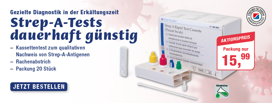 MediQuick | Kassettentest zum qualitativen Nachweis von Strep A - Antigenen. Rachenabstrich. Packung a 20 Stück