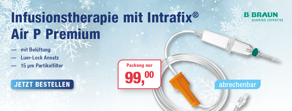 MediQuick | Infusionstherapie mit Intrafix Air P Premium - Infusionsgeraet von B. Braun, mit Belueftung, Luer - Lock Ansatz, 15 µm Partikelfilter, mediquick