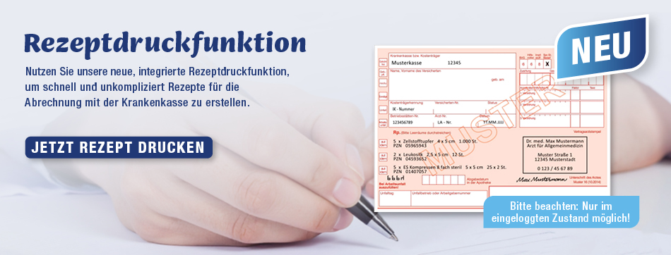 rezeptverwaltung, rezeptdruckfunktion, schnell und unkompliziert Rezepte erstellen und abrechnen, mediquick