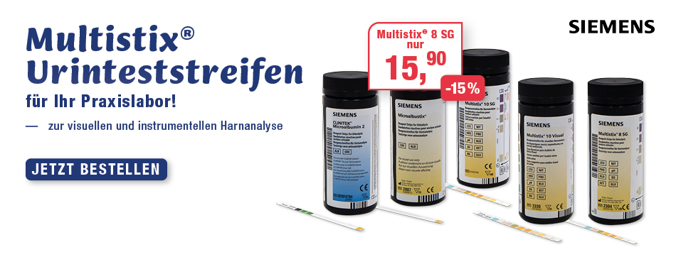 Multistix Urinteststreifen, zur visuellen und instrumentellen Harnanalyse