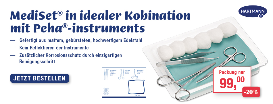 Gefertigt aus mattem, gebuersteten hochwertigem Edelstahl; kein Reflektieren der Instrumente; Zusaetzlicher Korrosionsschutz durch einzigartigen Reinigungsschritt