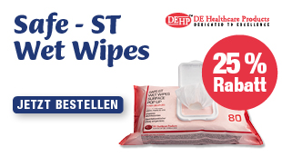 Alkoholfreie, gebrauchsfertige Desinfektionstuecher, Begrenzt viruzid, im praktischen Flowpack, wet wipes, de healthcare