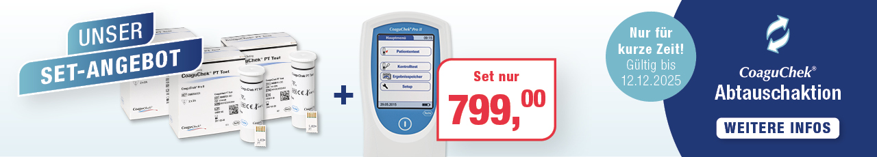 CoaguChek® Pro II System, Abtauschaktion, CoaguChek® PT Teststreifen, 2x24 Teststreifen, Abtauschaktion