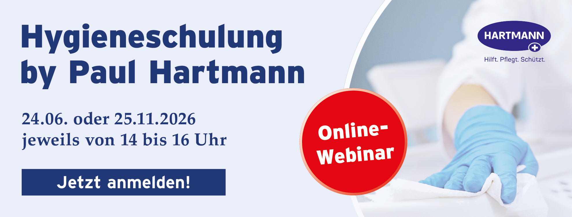Hygienewebinar Online powered by Paul Hartmann 24.06.2026 und 25.06.2026