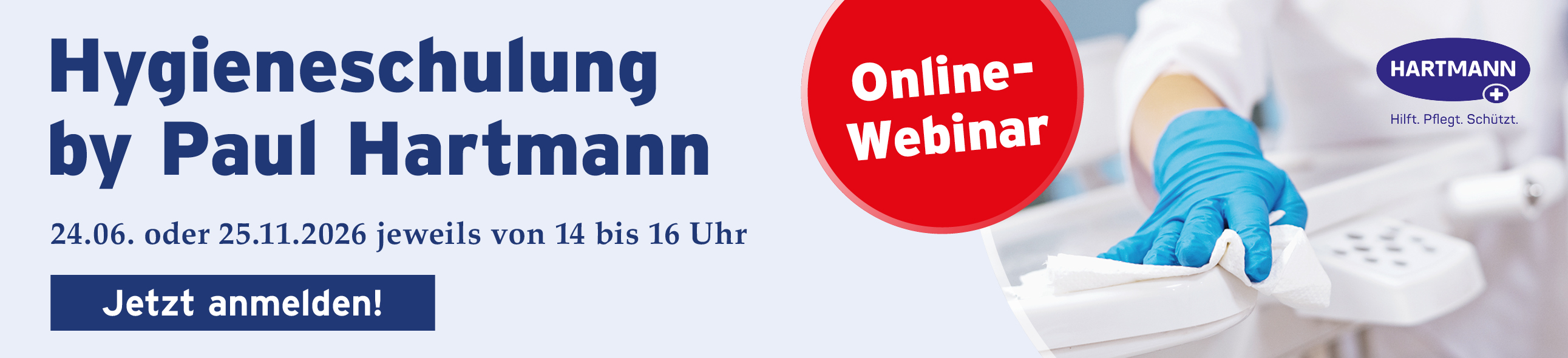 Hygienewebinar Online powered by Paul Hartmann 24.06.2026 und 25.06.2026