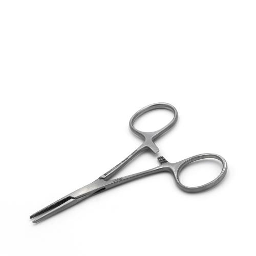 Arterienklemme Halstead-Mosquito anatomisch, gerade, Blue Line, 9 cm