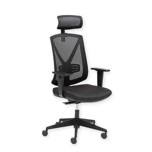 Drehstuhl mit höhenverstellbarer Kopfstütze