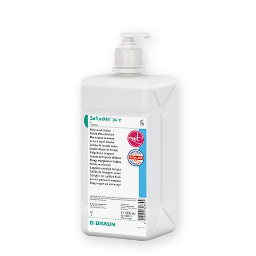 Softaskin pure Faltflasche 1 Liter mit Dosierpumpe