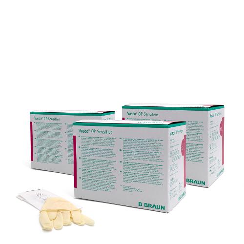 Vasco OP Sensitive-Handschuhe Latex puderfrei Gr.6,5, 40 Paar