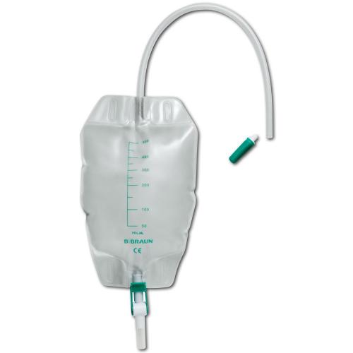 Urin-Beinbeutel 500ml, 60cm Schlauch, unsteril, 1St
