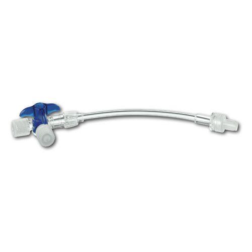 Discofix® C Dreiwegehahn mit Verbindungsltg. blau 50Stk