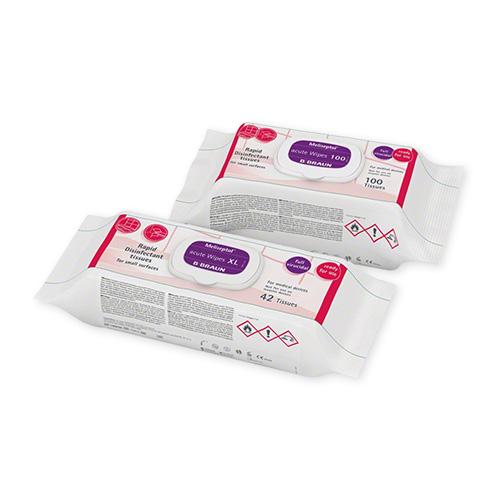 Meliseptol acute Wipes, Schnelldesinfektion, Tuchgröße: 18 x 20 cm, Flowpack 100, 100 Tücher