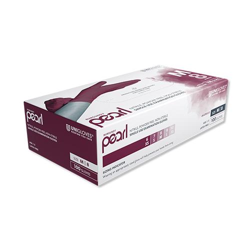 Burgund Pearl Nitrilhandschuhe, puderfrei, Gr. S, 100 Stück