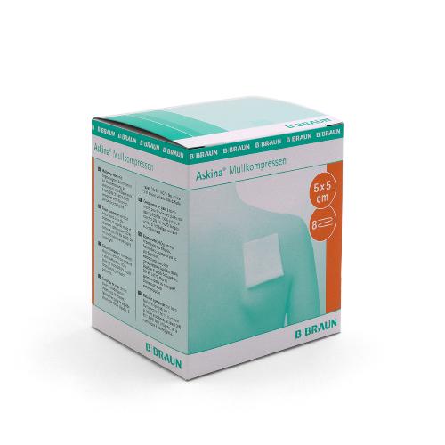 Askina Mullkompr. 8fach steril, 5x5cm, 25x2St Askina Mullkompr. 8fach steril, 5x5cm, 25x2St