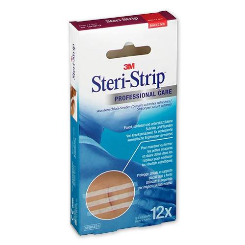 Steri-Strip, Wundverschlussstreifen, 0,6 x 7,5 cm, 12 x 3 Streifen