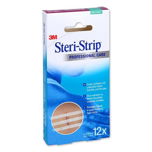 Steri-Strip, Wundverschlussstreifen, 0,6 x 3,8 cm, 12 x 6 Streifen