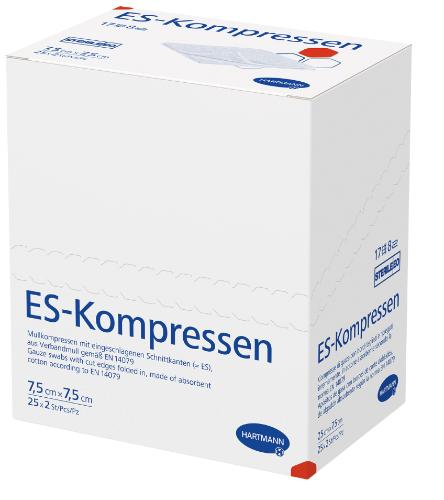 ES Kompressen 8f. steril 7,5x7,5cm 25x2St.