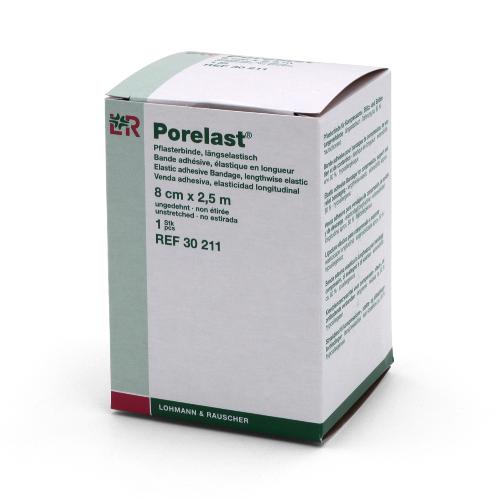 Porelast Klebebinde 2,5mx8cm, 1St Porelast Klebebinde 2,5mx8cm, 1St