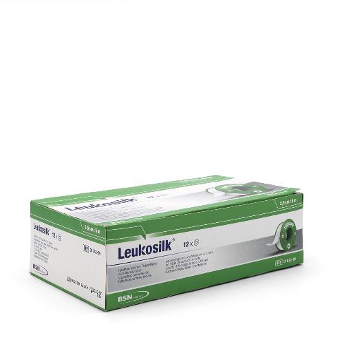 Leukosilk, Fixierpflaster, 2,5 cm x 9,2 m, 12 Stück