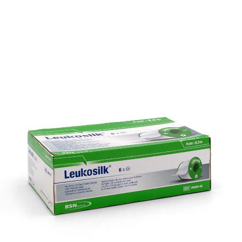 Leukosilk, Fixierpflaster, 5 cm x 9,2 m, 6 Stück