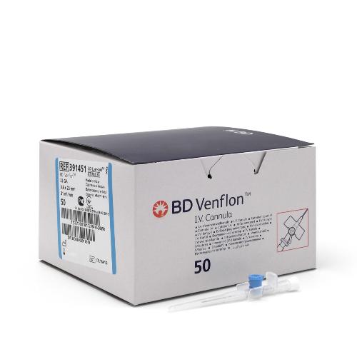 BD Venflon™ G22 0,8x22mm blau 50Stk BD Venflon™ G22 0,8x22mm blau 50Stk