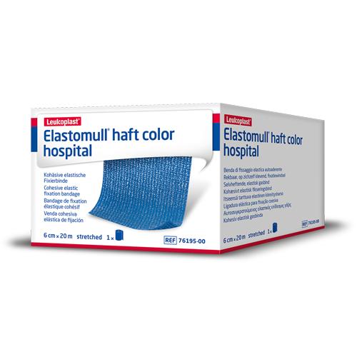 Elastomull Haft Color, Fixierbinde, 6 cm x 20 m, blau, 1 Stück