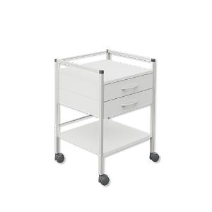 VARIOCAR 08/16 Basiswagen weiß, H: 70 cm, 2 Schubladen BxT: 49x45 cm