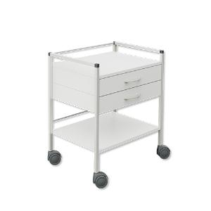 Vielzweckwagen 08/16, 2 Schubladen, weiß, 60x45x73 cm (BxTxH)