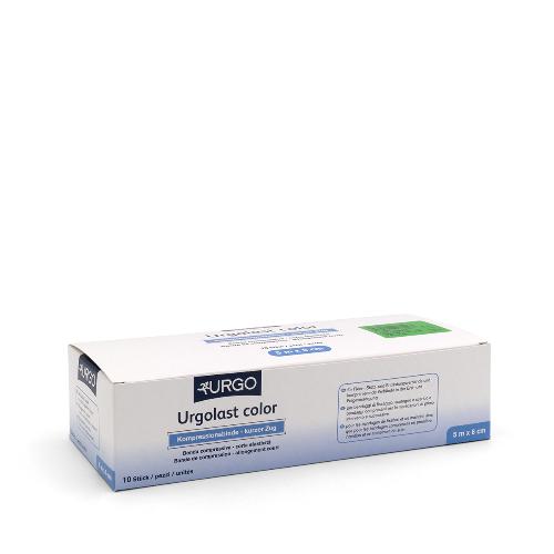 Urgolast color, Kurzzugbinde, grün, 6 cm x 5 m, 10 Stück