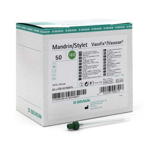 Vasofix® Mandrin G18 1,3x45mm grün 50Stk