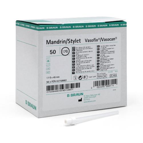 Vasofix® Mandrin G17 1,5x45mm weiß 50Stk Vasofix® Mandrin G17 1,5x45mm weiß 50Stk