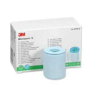 Micropore S Silikonpflaster, blau, 5 cm x 5 m, 6 Stück