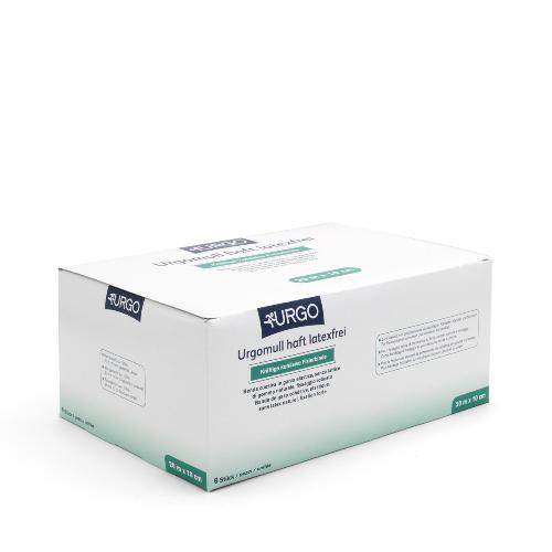 Urgomull haft latexfrei, kohäsive Fixierbinde, 10 cm x 20 m, weiß, 6 Stück