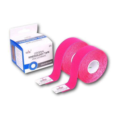Nasara Kine Tape 2,5cmx5m pink, 2St