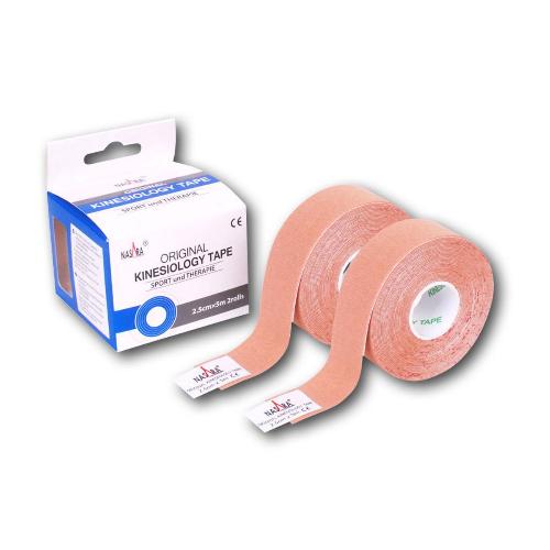 Nasara Kine Tape 2,5cmx5m beige, 2St