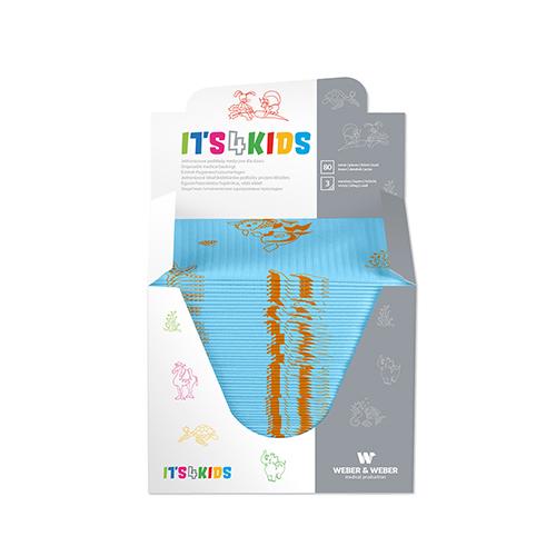 It's4Kids Medizinische Unterlagen für Kinder, 3-lagig mit PE-Folie, 33 x 48 cm, blau, 6 x 80 Stück