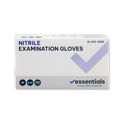 Essentials Nitril-Untersuchungshandschuhe, puderfrei, blau, Gr. XL, 100 Stück