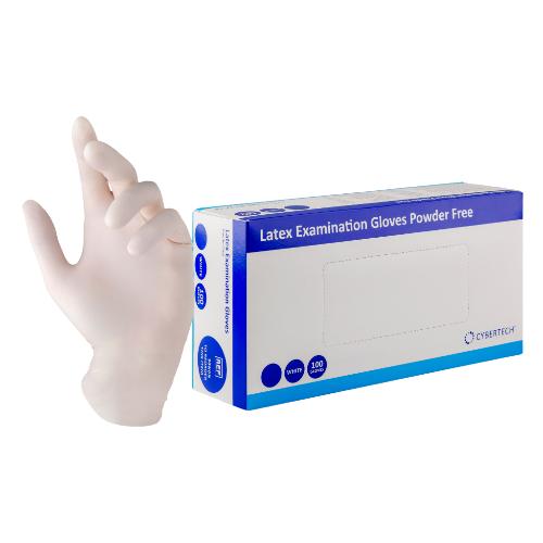 CyberTech Latex-Untersuchungshandschuhe, puderfrei, weiß, Gr. M