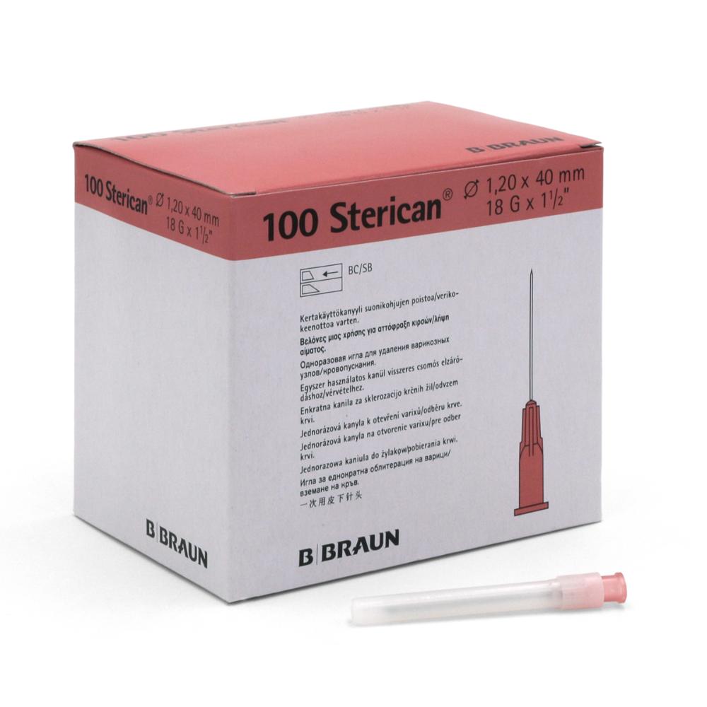 Sterican Kan le G18x1 Sb 1 2x40mm Rosa 100stk Mediquick MediQuick 