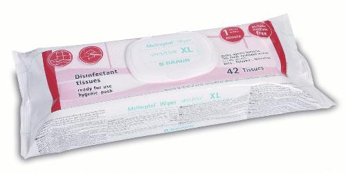 Meliseptol Wipes Sensitive, Flowpack XL, Tuchgröße: 24 x 30 cm, 42 Tücher