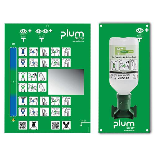 Plum Augendusche + 500ml NaCl-Lösung, Set