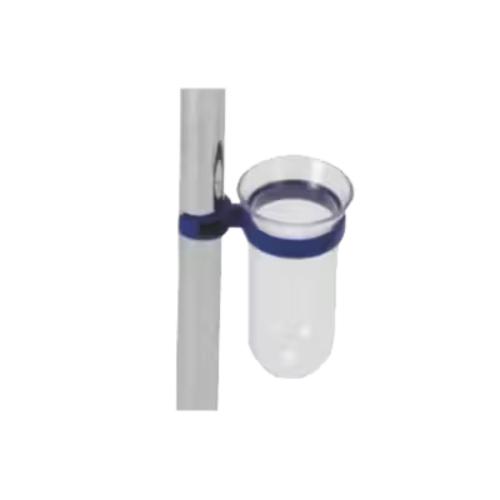Glashalter Kunststoff mit Clip blau