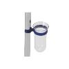 Glashalter Kunststoff mit Clip blau