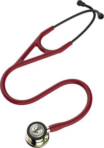 Littmann Cardiology IV Stethoskop, Bruststück und Schlauchanschluss: champagner, Ohrbügel: schwarz, Schlauchfarbe: burgund, 1 Stück