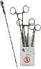 IUD Kit, Einmalinstrumente aus Edelstahl: Uterussonde, Kugelzange, Fasszange, Schere gerade, steril, 1 Set