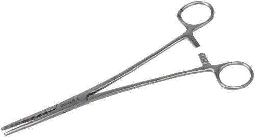 Fasszange, Einmalinstrument aus Metall, steril, gerade, Länge: 20 cm, 1 Stück